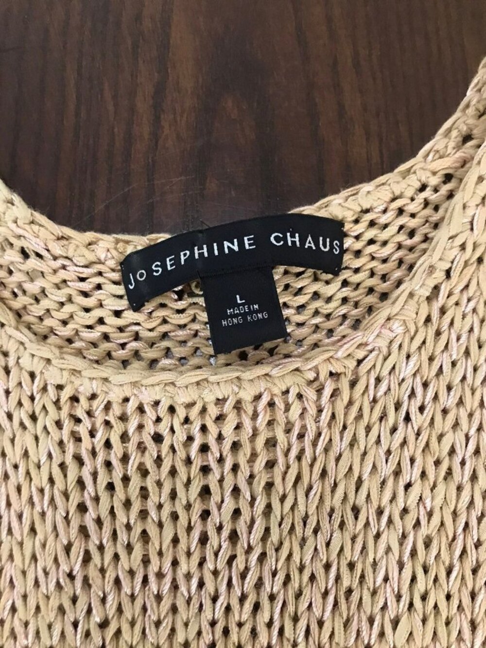 Josephine Chaus Sweater Tank Top Pink Sleeveless Sweater Knit Coastal Beach L - Picture 2 of 10